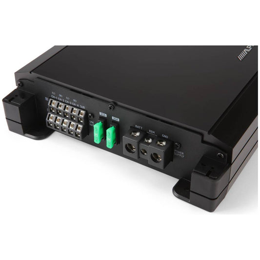 Alpine S2-A55V S-Series 5-channel car amplifier — 40 watts RMS x 4 at 4 ohms + 300 watts RMS x 1 at 2 ohms