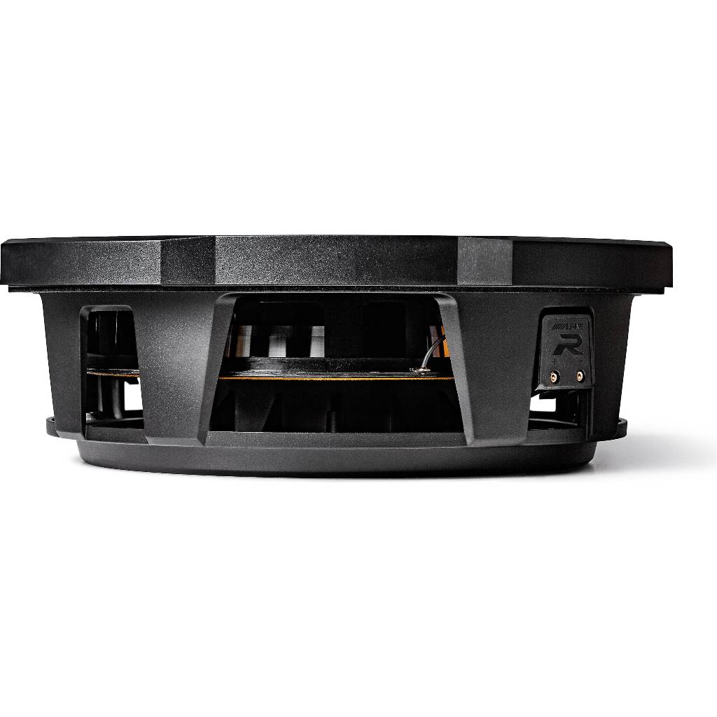 Alpine RS-W12D4 R-Series shallow-mount 12" subwoofer with dual 4-ohm voice coils
