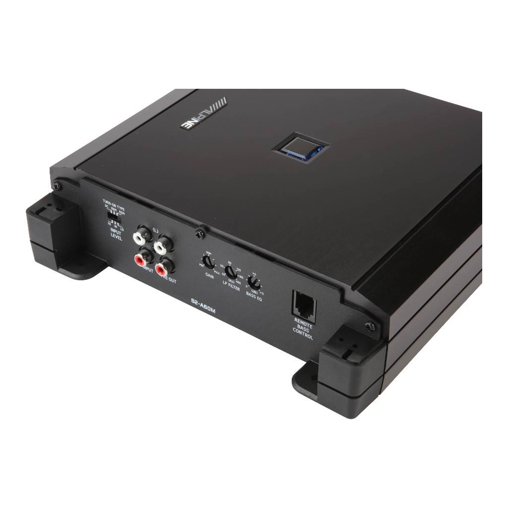 Alpine S2-A60M S-Series mono subwoofer amplifier — 600 watts RMS x 1 at 2 ohms