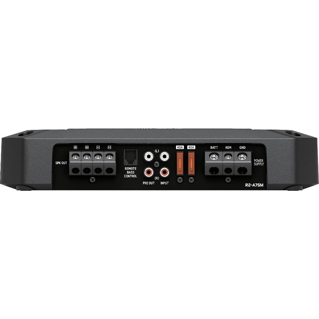 Alpine R2-A75M R2-Series mono subwoofer amplifier — 750 watts RMS x 1 at 2 ohms