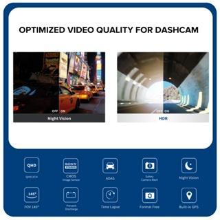 Vueroid D20-F2 FHD DUAL DASHCAM WITH Wi-Fi & SMART ADAS Car Camera Car Recorder Kamera Kereta Manual, Accident free