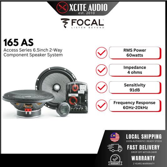 Focal Access 165AS 6.5" 2-Way 120 Watts Component Car Speakers
