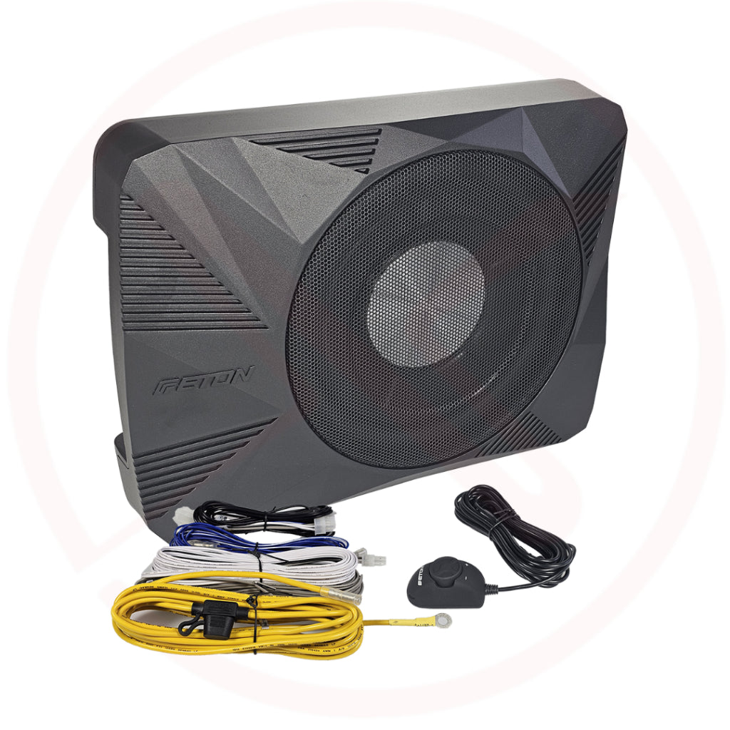 ETON USB 10AR - 2-Voice Coil 10" Active Underseat Subwoofer Cars with Start-Stop Function (Eco-Idle)