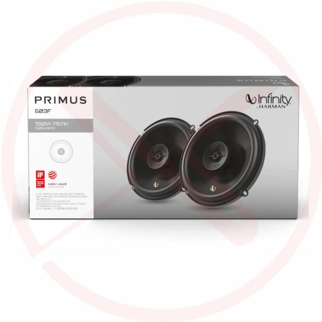 Infinity Primus 603CF & Primus 603F 6.5“ 2-way Component and Coaxial Car Speakers Bundle Package