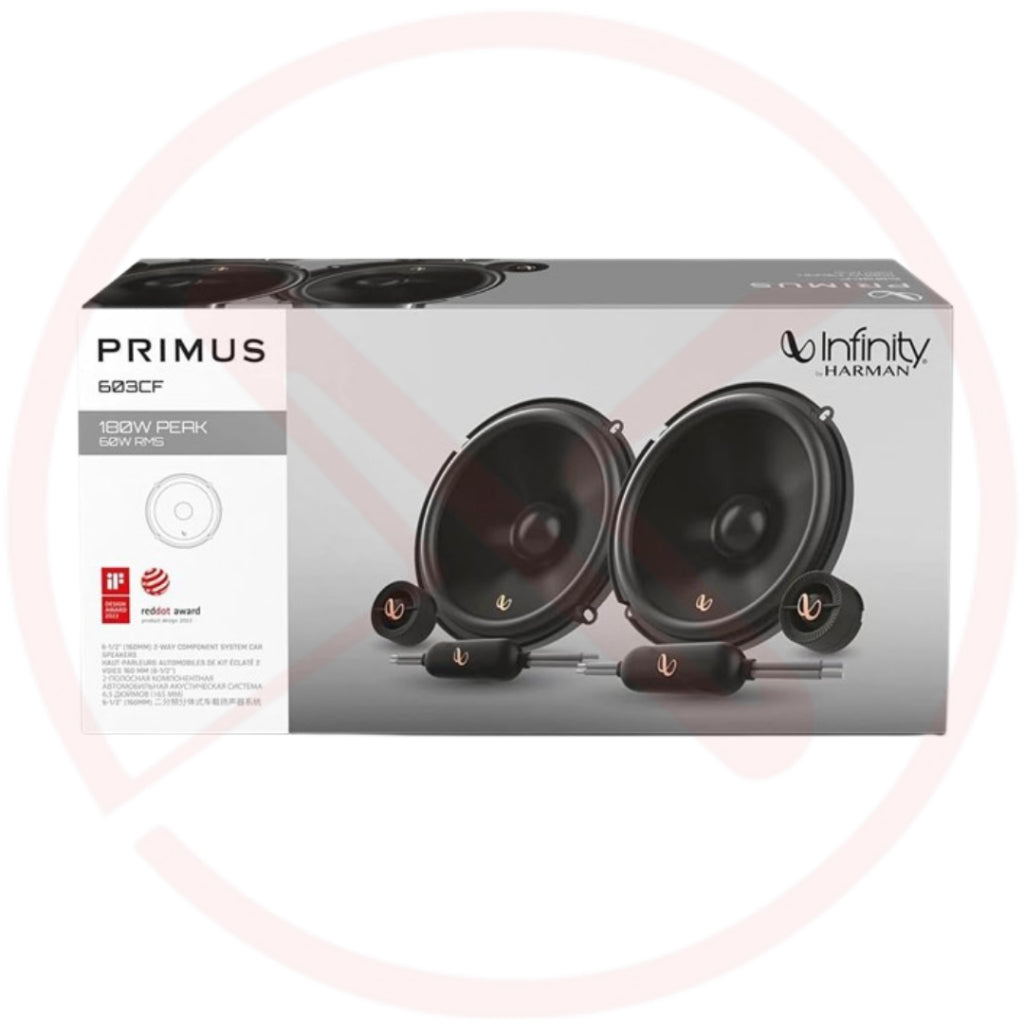 Infinity Primus 603CF & Primus 603F 6.5“ 2-way Component and Coaxial Car Speakers Bundle Package