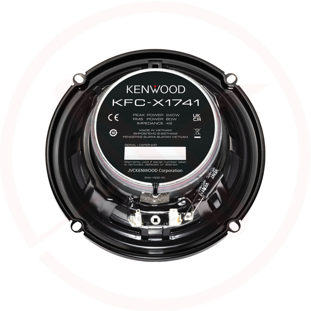 Kenwood KFC X1741 - X Series 6.5 inch 2-Way Coaxial Car Speakers