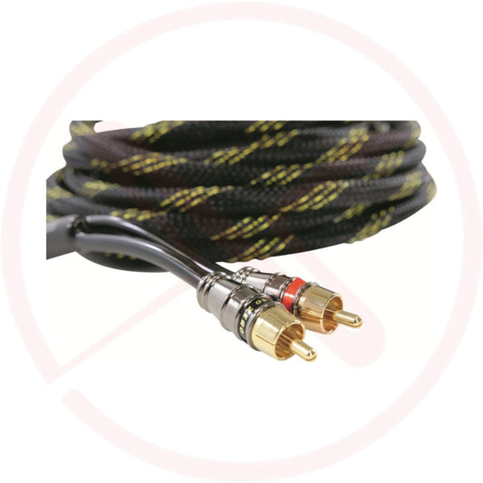 GROUND ZERO GZCC X-TP - Jacketed High Quality Triple Shielded Car Amplifier RCA Cable