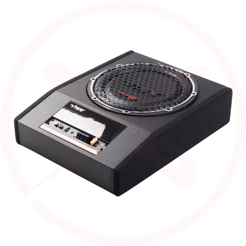 VIBE AUTO 10A‑V4 - OPTISOUND Series 10" Compact Active Car Subwoofer | 300W RMS | Sealed MDF