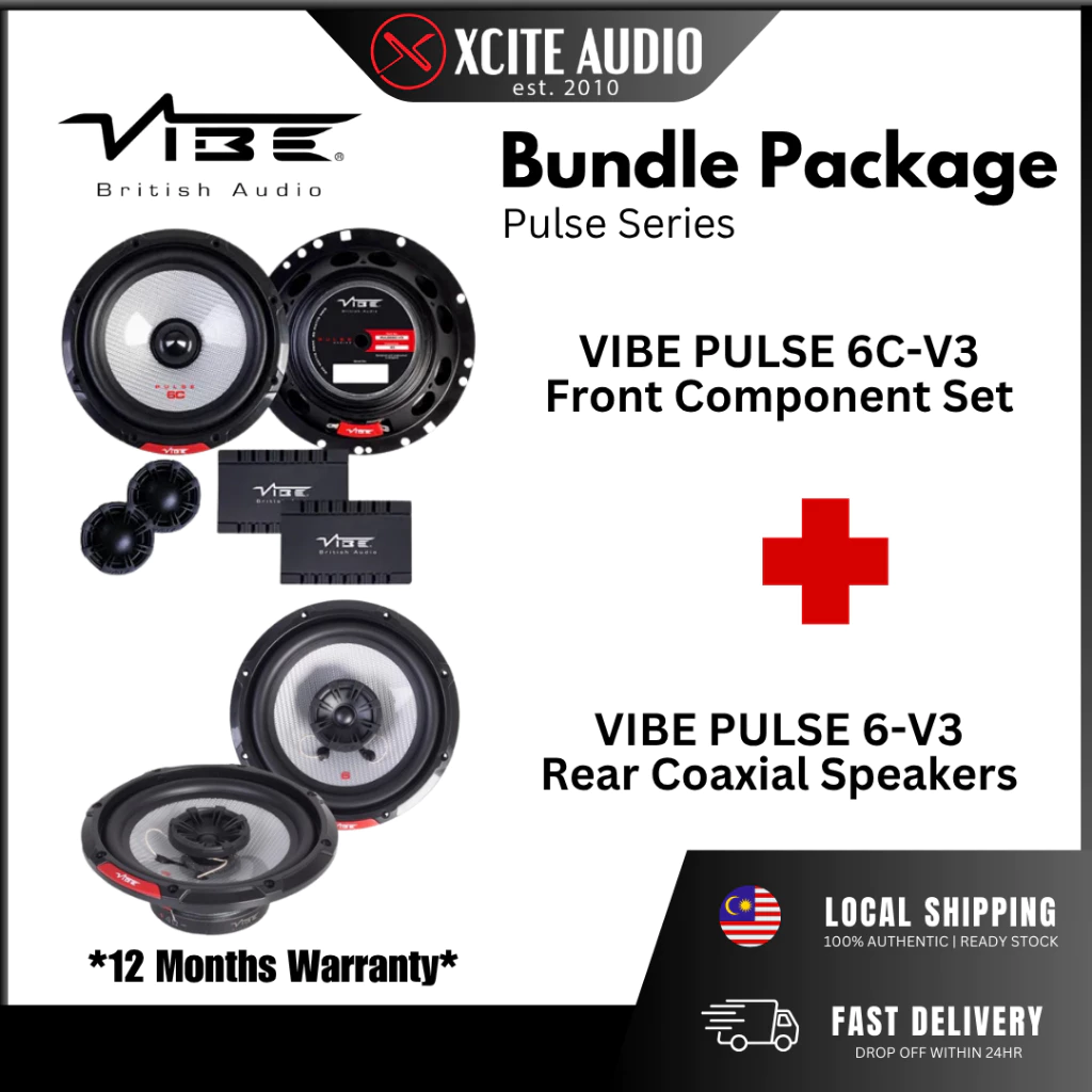 Front & Rear Bundle Package Phoenix Gold/ Vibe/ Ground Zero - FOC Speaker Adapter and Socket | Plug & Play