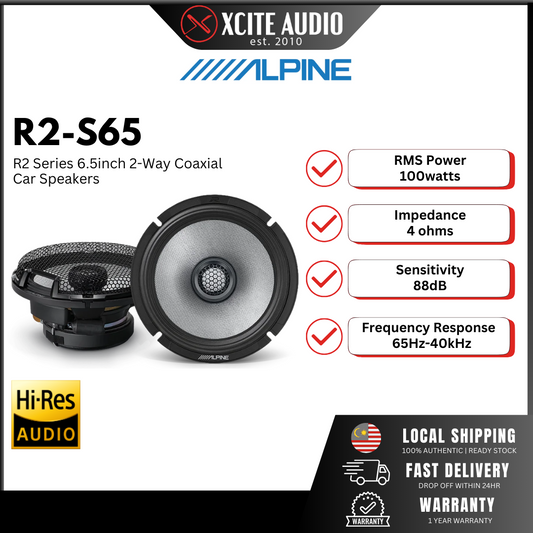Alpine R2-S65 Next-Generation R-Series 6.5" 2-way car speakers