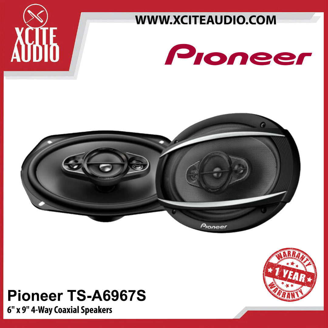 Pioneer TS-A6967S 6" x 9" 4-Way Coaxial Car Speakers