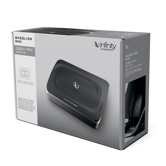 Infinity Basslink Mini Compact Underseat Powered Subwoofer System 6" x 8"