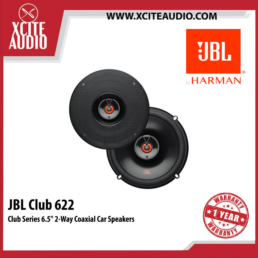 JBL Club 622 Club Series 6.5" 2-Way Coaxial Car Speakers