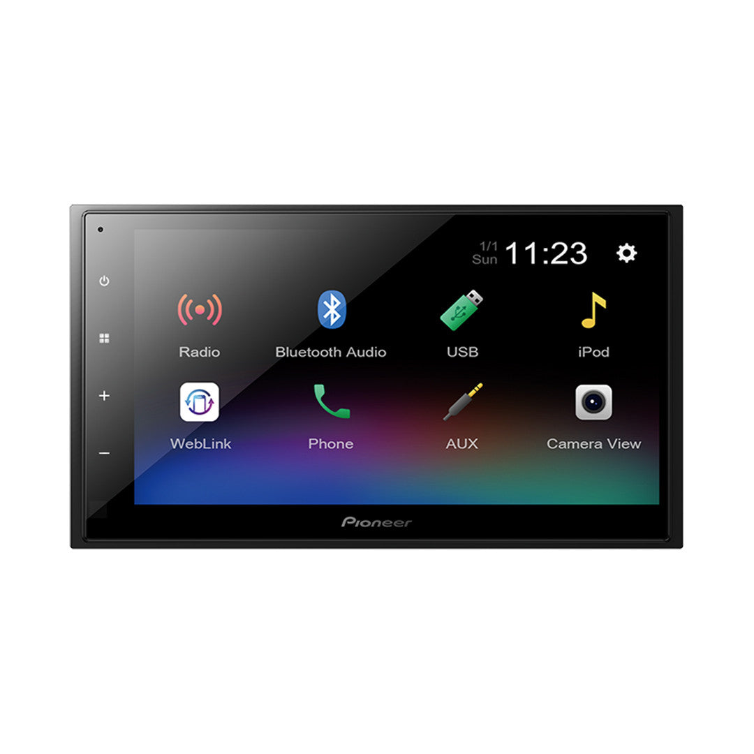 Pioneer DMH-A345BT 6.8" Double DIN Touchscreen AV Receiver with Mirroring by Weblink Cast