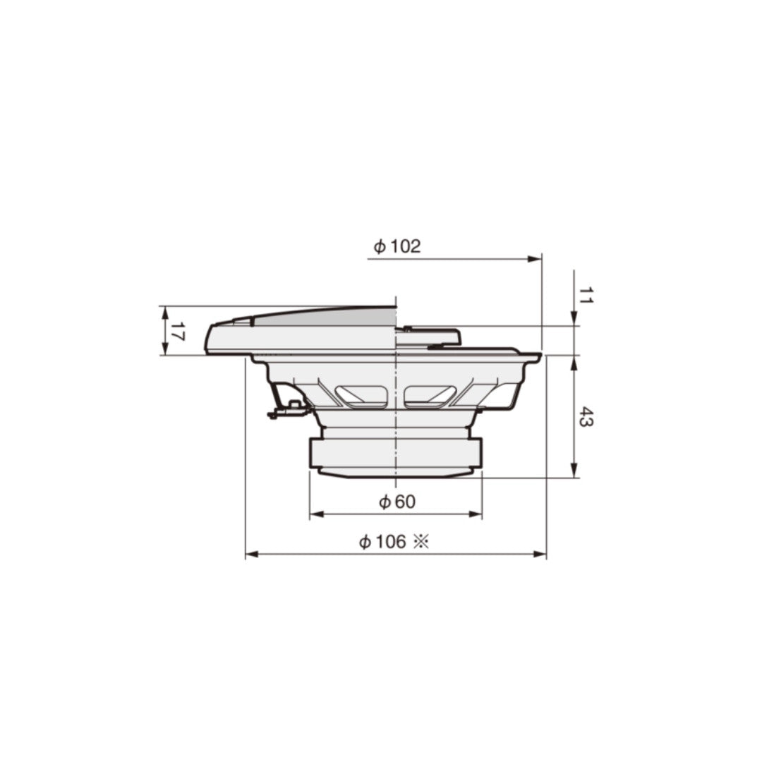 Pioneer TS-G1020F 10cm 4" 2-Way Coaxial Car Speakers (210W)