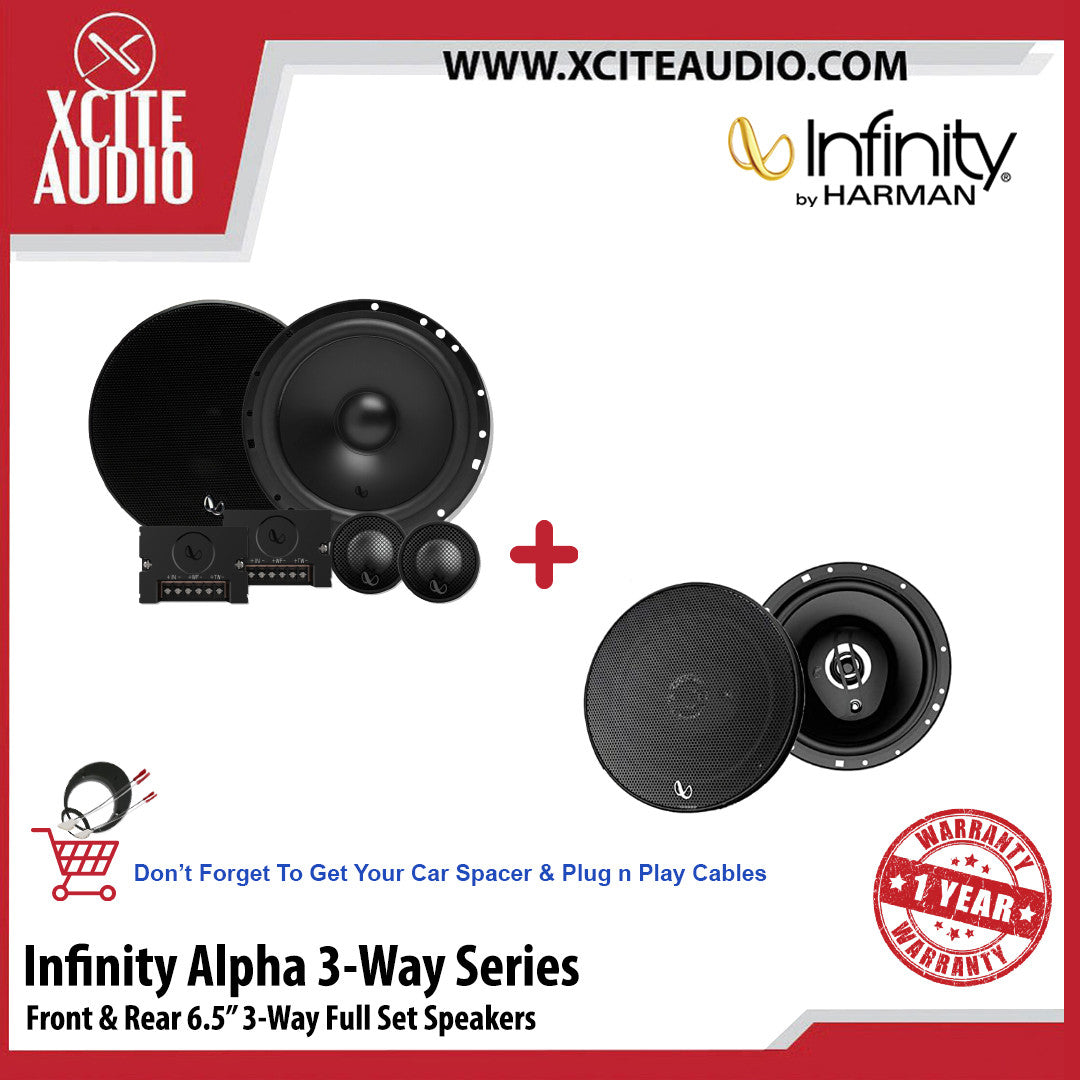 Infinity Alpha Series Alpha 650C & Alpha 6530 6.5" 3-Way Bundle Package