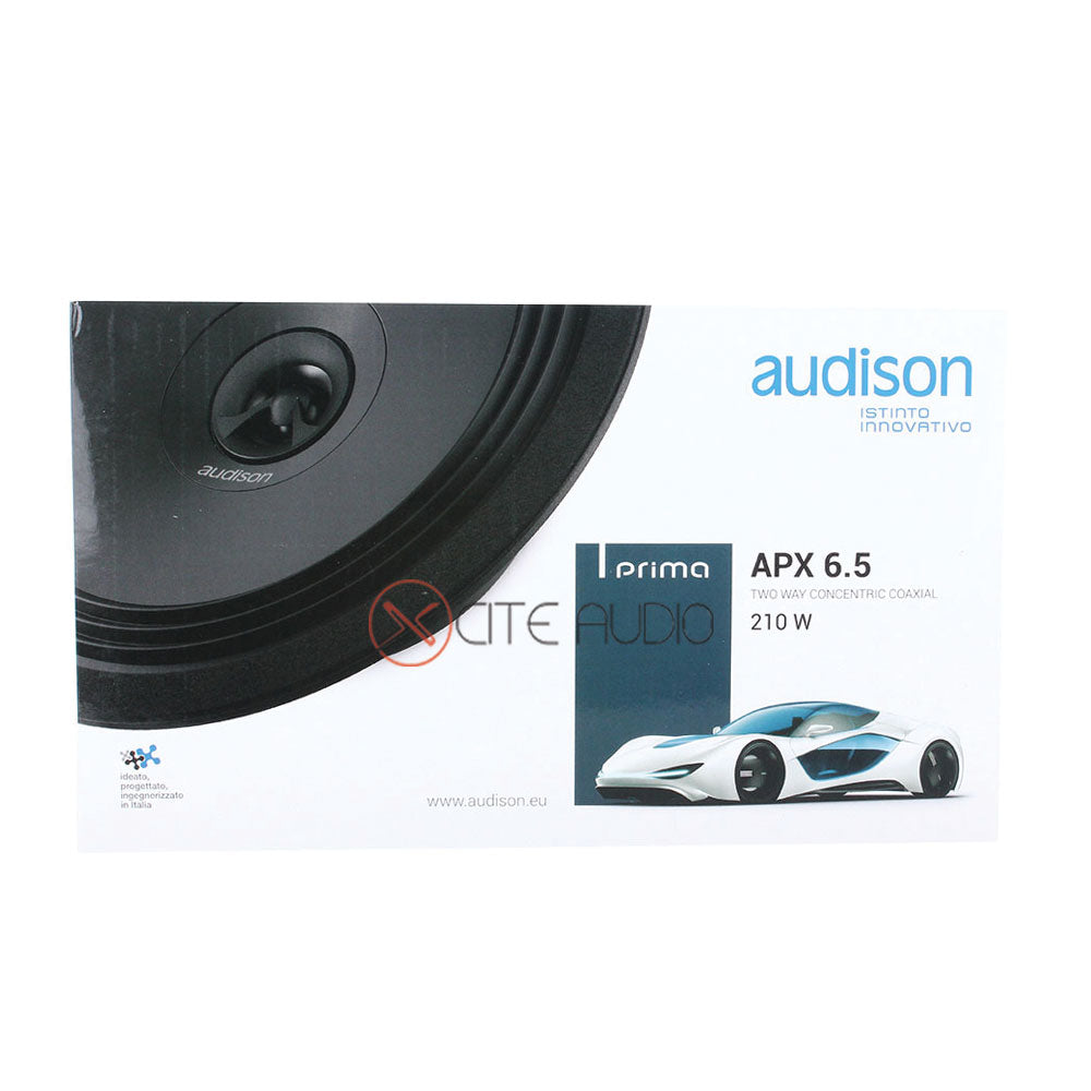 Audison APX 6.5 6.5" 2-Way 210Watts Peak Coaxial Car Speakers - Xcite Audio