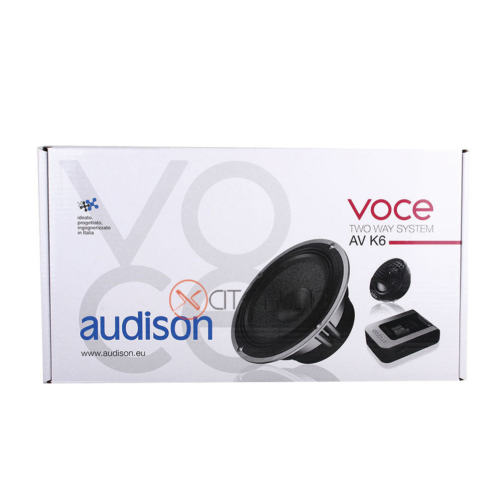 Audison Voce AV K6 6.5" 2-Way 250 Watts 4 Ohms Component Car Speakers - Xcite Audio