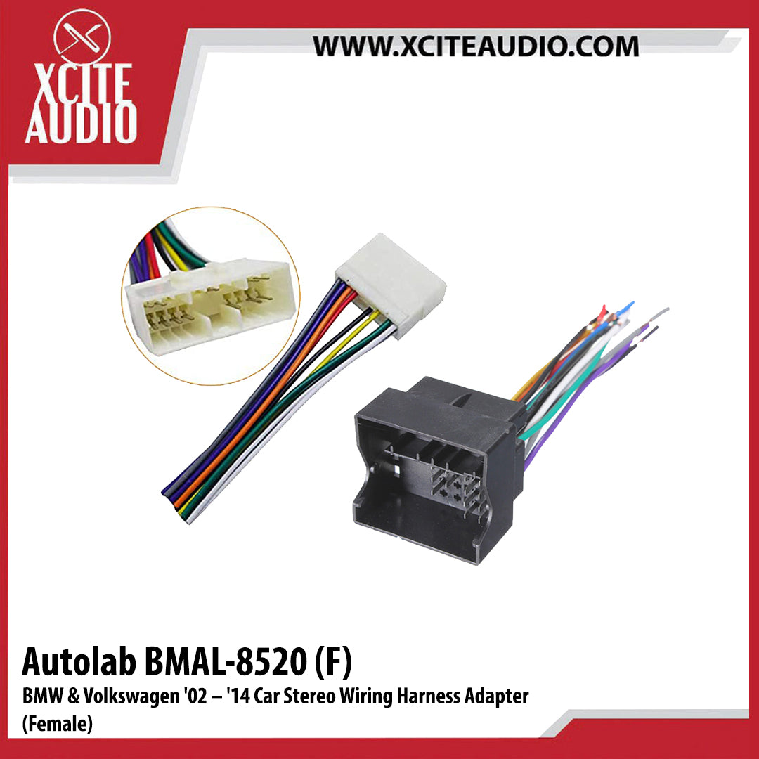 BMW & Volkswagen '02 – '14 Car Stereo Wiring Harness Adapter (Female)