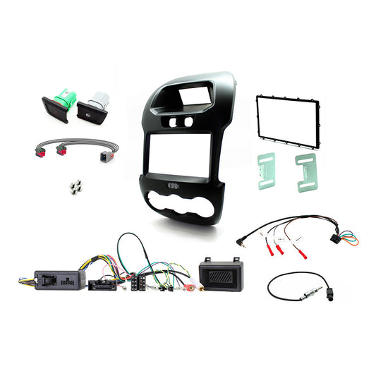 Connects2 CTKFD40C Installation Kit With Black Double Din Fascia For Ford Ranger With Factory 4.2” Dash Top Display - Xcite Audio
