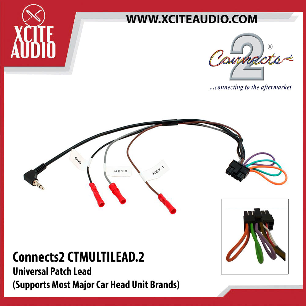 Connects2 CTMULTILEAD.2 Universal Patch Lead Car Head Unit Connection Lead - Xcite Audio