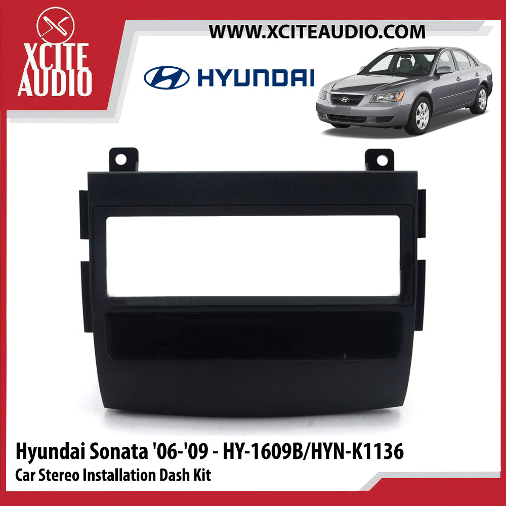 Hyundai Sonata 2006-2009 HY-1609B/HYN-K1136 Single-Din Car Stereo Installation Dash Kit Fascia Kit Car Player Headunit Casing - Xcite Audio