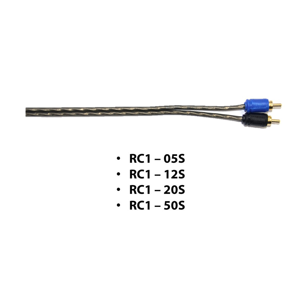 Blaupunkt RC1-05S 2-Channel RCA Cable For Car Radio & Car Amplifier (0.5m) - Xcite Audio