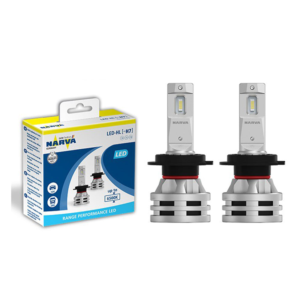 Narva LED H7 6500K 12V 16W Range Performance LED White Light Car Headlight Bulb - Xcite Audio