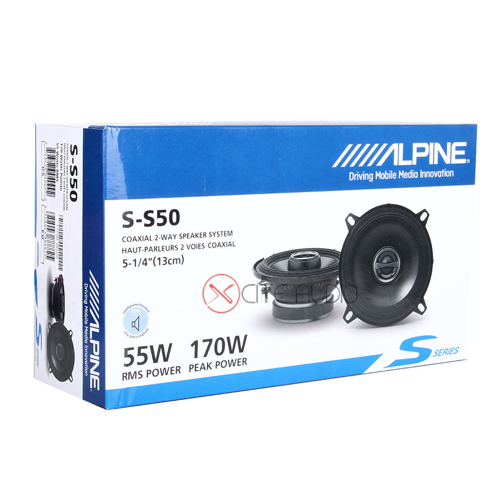 Alpine S-S50 5.25" 2-Way S-Series 170 Watts Coaxial Car Speakers - Xcite Audio