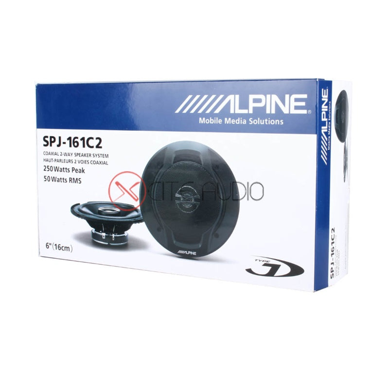 Alpine SPJ-161C2 6" 2-Way Type-J Series 250W Peak Power Coaxial Car Speakers - Xcite Audio
