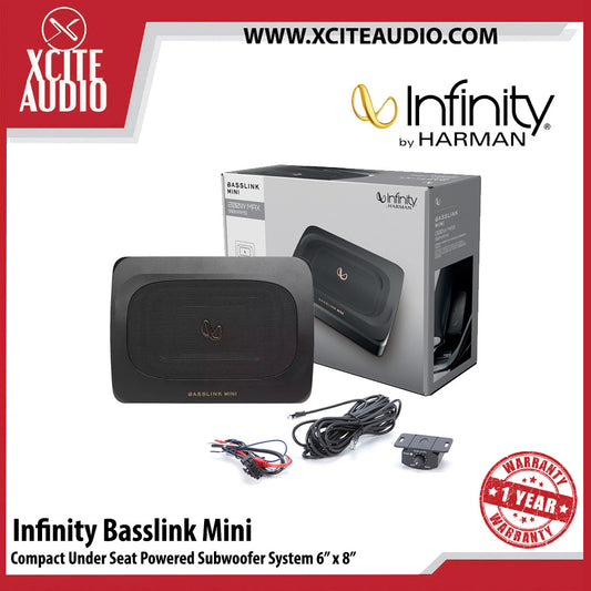 Infinity Basslink Mini Compact Under Seat Powered Subwoofer System 6" x 8"
