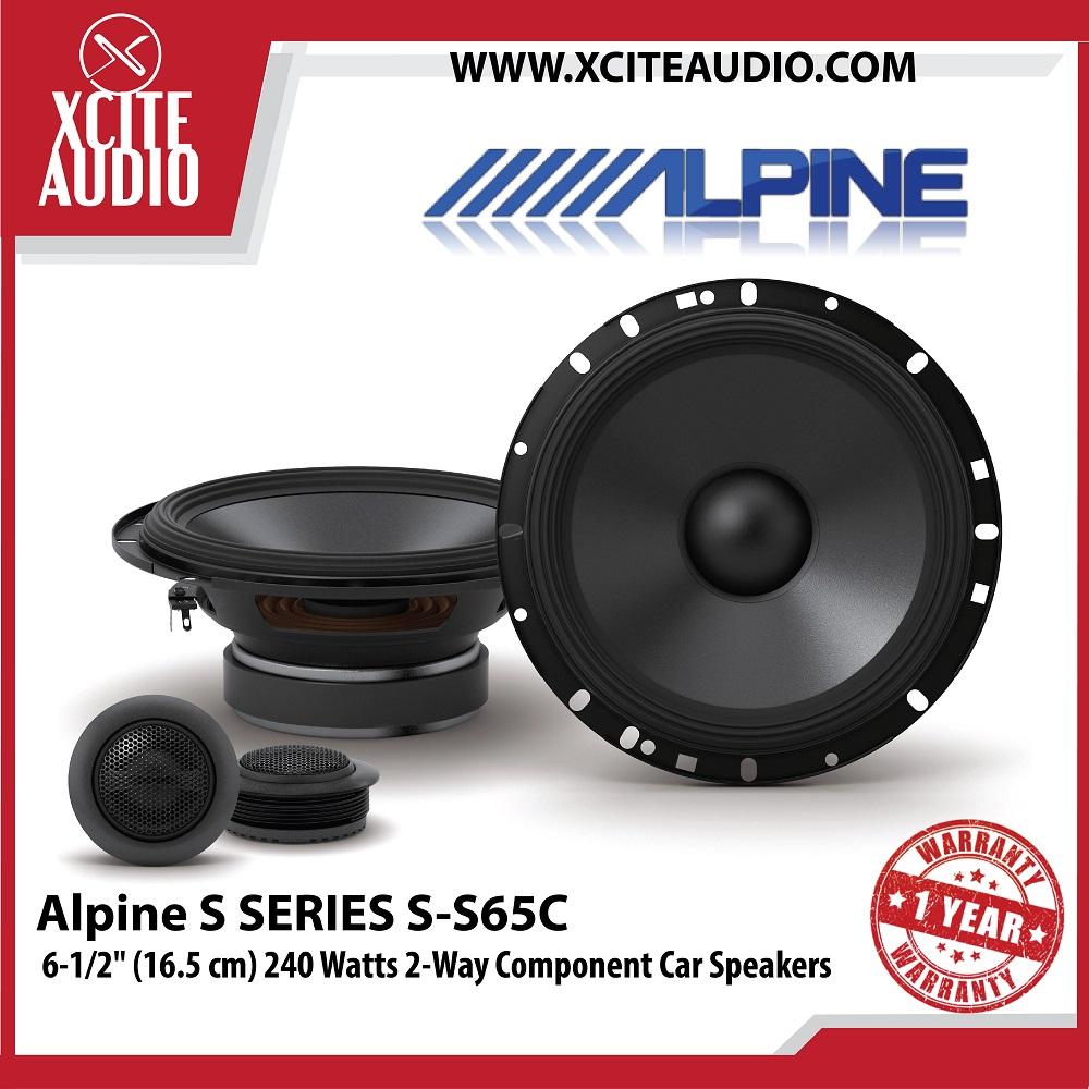 Alpine S-S65C S-Series 6.5" (16.5 cm) 2-Way 240 Watts Component Car Speakers - Xcite Audio