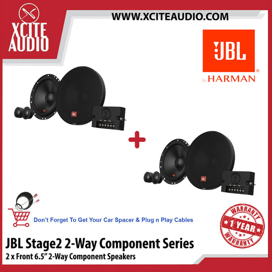 JBL Stage2 Series Stage2 604C & Stage2 604C 6.5" 2-Way Component Bundle Package