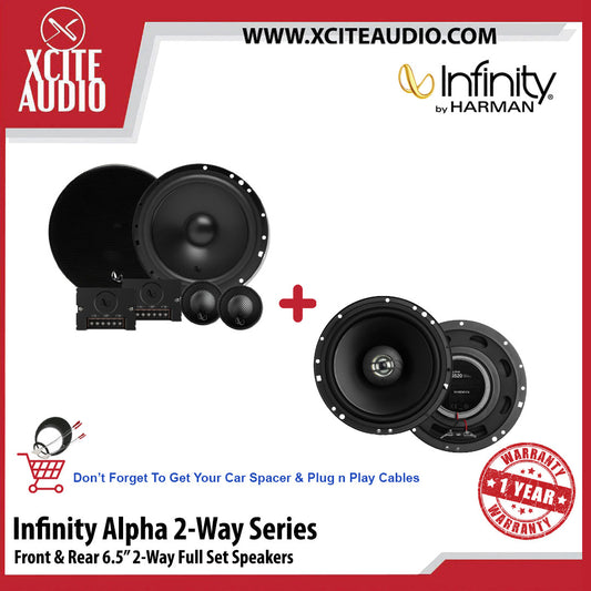 Infinity Alpha Series Alpha 650C & Alpha 6520 6.5" 2-Way Bundle Package