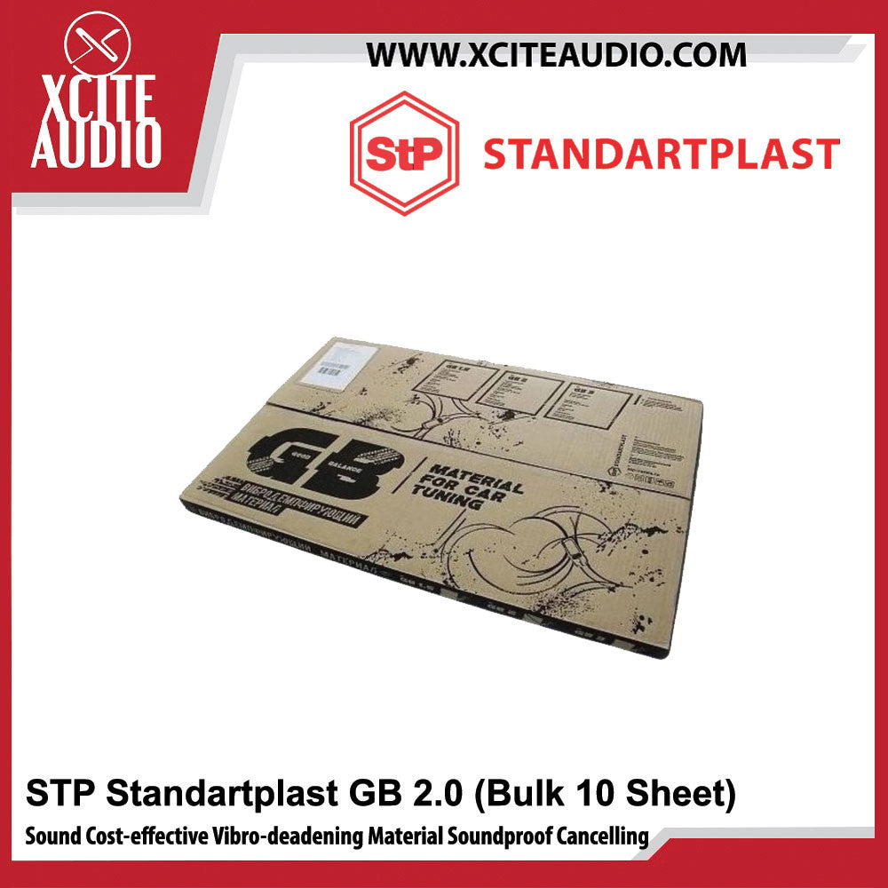 STP Standartplast GB 2.0 Sound Cost-effective Vibro-deadening Material Soundproof Cancelling (10 Sheet Bulk)