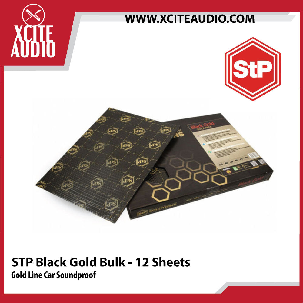 STANDARTPLAST Gold Line Black Gold Bulk Pack Car Soundproof - 12 Sheets - Xcite Audio