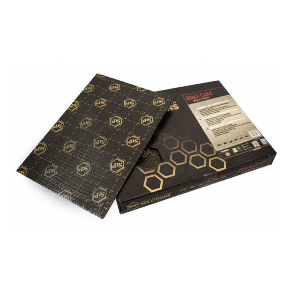 STANDARTPLAST Gold Line Black Gold Bulk Pack Car Soundproof - 12 Sheets - Xcite Audio