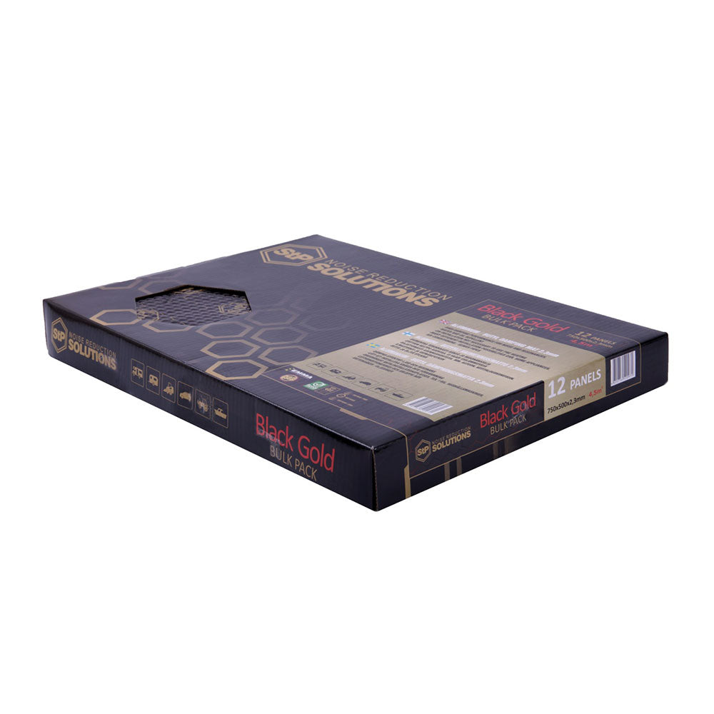 STANDARTPLAST Gold Line Black Gold Bulk Pack Car Soundproof - 12 Sheets - Xcite Audio