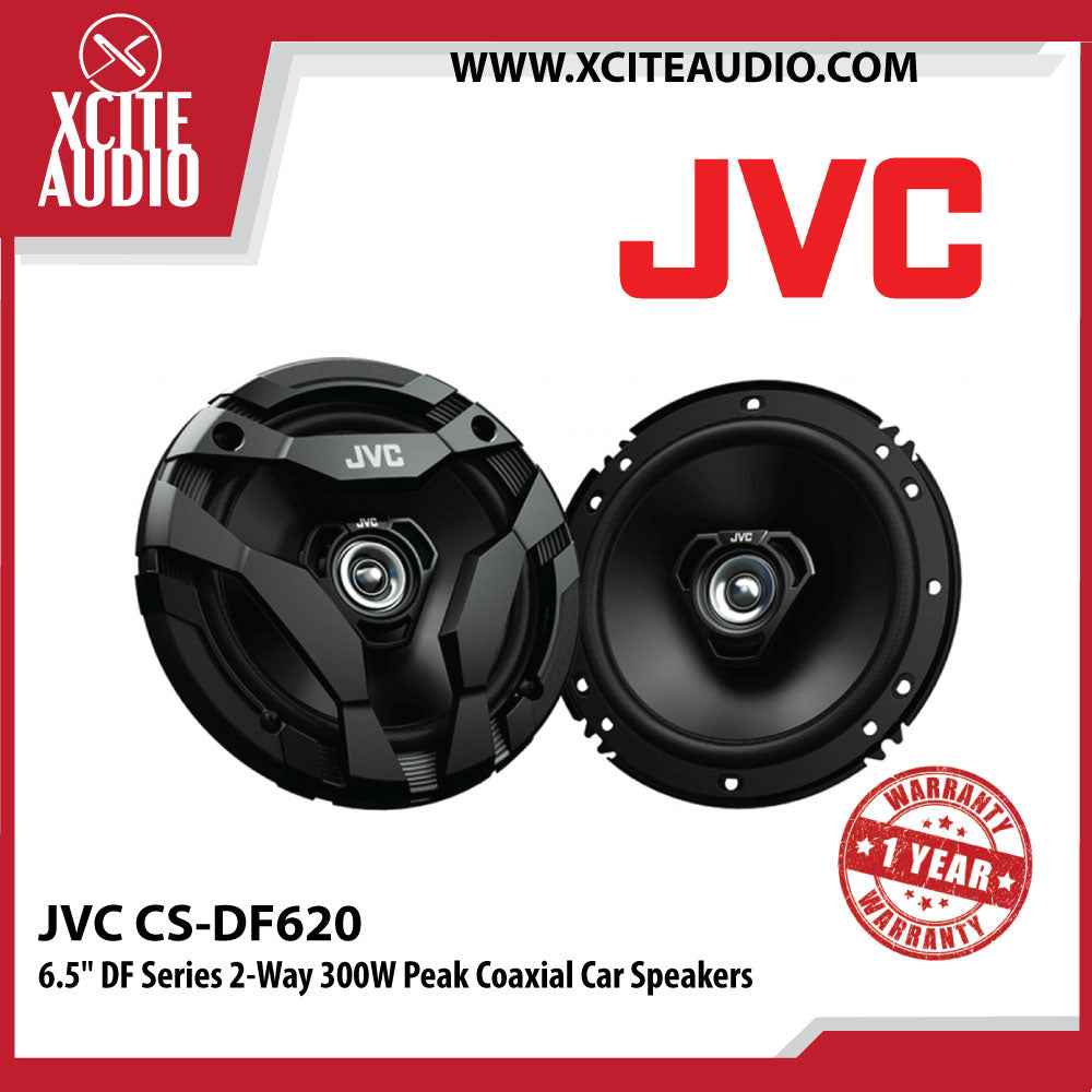 JVC CS-DF620 6.5" (16cm) DF Series 2-Way 300W Peak Coaxial Car Speakers - Xcite Audio