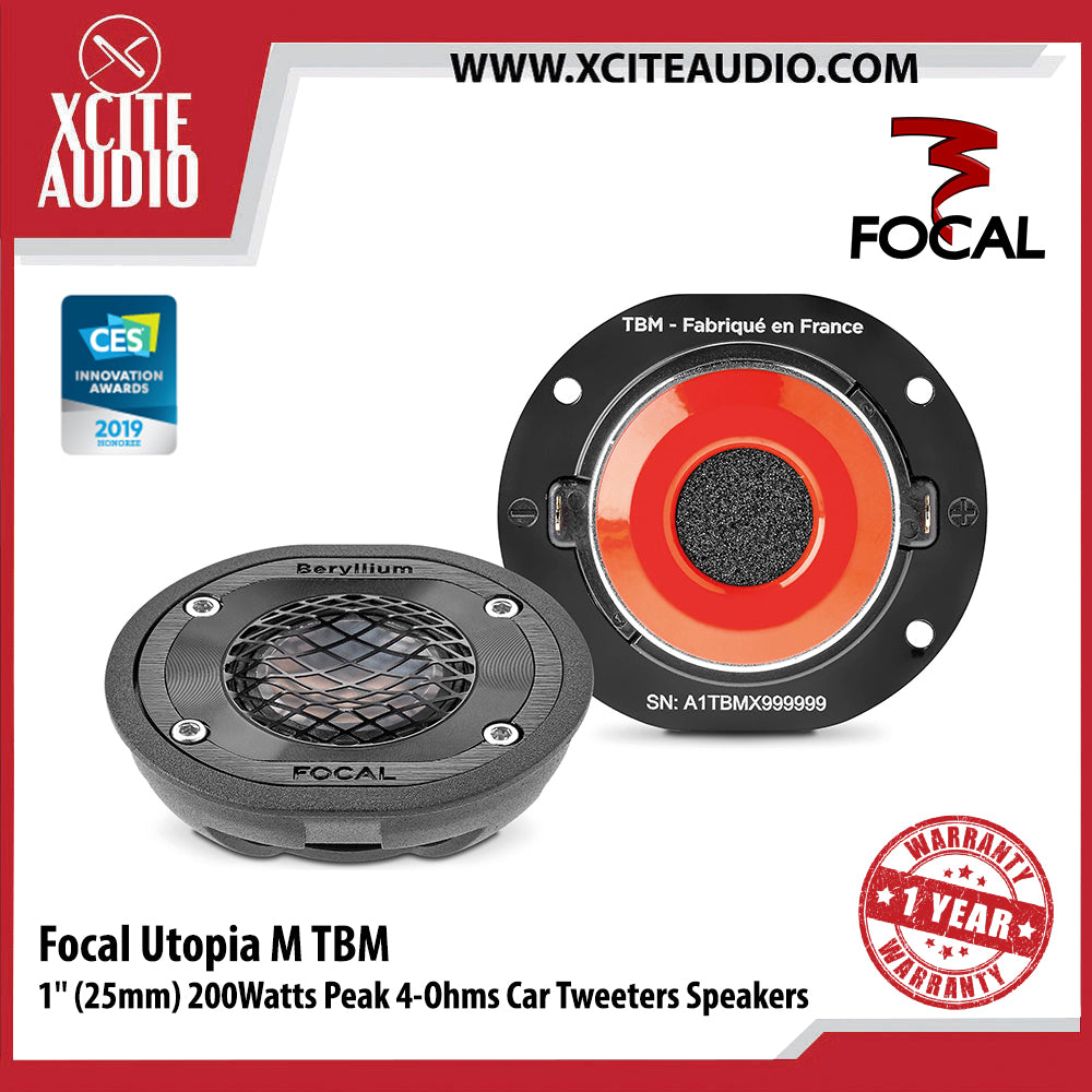 Focal Utopia M TBM 1" (25mm) 200Watts Peak 4-Ohms Car Tweeter Speakers - Xcite Audio