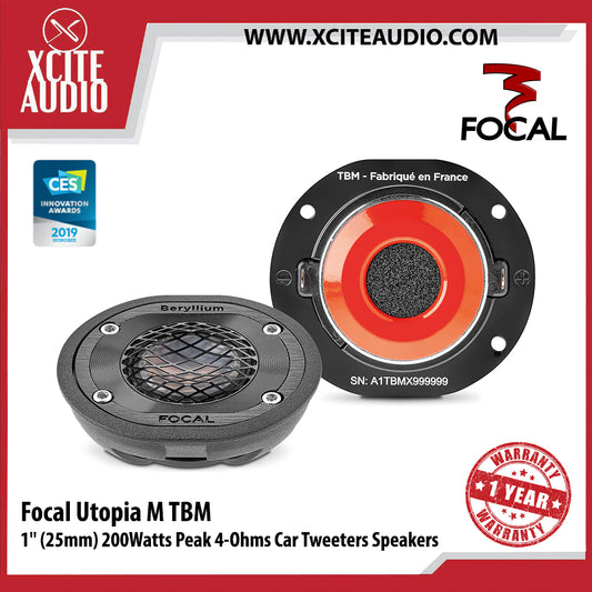 Focal Utopia M TBM 1" (25mm) 200Watts Peak 4-Ohms Car Tweeter Speakers - Xcite Audio