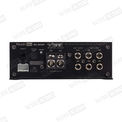 VIBE British Audio POWERBOX80.8-10DSP-V3 | 8-Channel 1600W Class D Amplifier with Integrated 10-Channel DSP