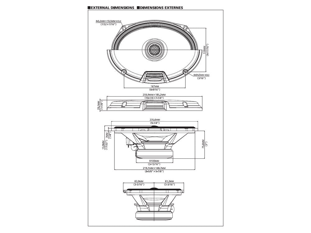 Alpine R2-S69 Next-Generation 6x9” (16 x 24cm) COAXIAL 2-WAY R-SERIES SPEAKERS