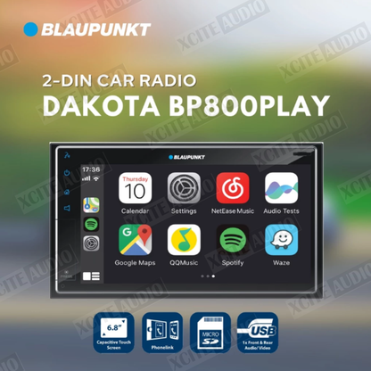 Blaupunkt Dakota BP800PLAY Car Radio | CarPlay™ & Android Auto™ | 6.8” Capacitive Display | FM/AM | Bluetooth | SWC