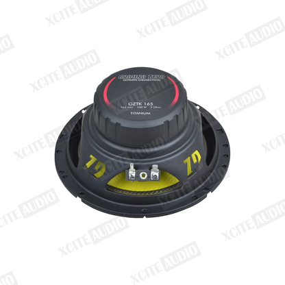GROUND ZERO GZTK 165 | 6.5” Titanium Series High Power 3ohms Car Mid-Bass Speakers
