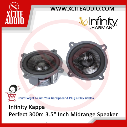 INFINITY Kappa Perfect 300m 3.5" Inch Competition Carbon Midrange High Performance Car Speaker 300W