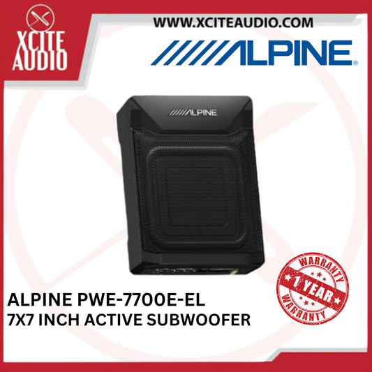 ALPINE PWE-7700E-EL - 150WATT RMS 7X7 INCH ACTIVE UNDERSEAT SUBWOOFER