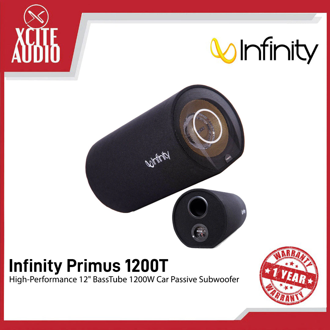 Infinity Primus 1200T High-Performance 12" BassTube 1200W Car Audio Subwoofer