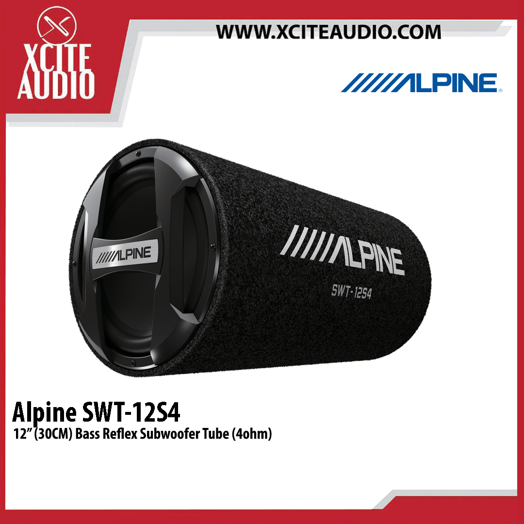 Alpine SWT-12S4 12” (30CM) Bass Reflex Subwoofer Tube (4ohm)