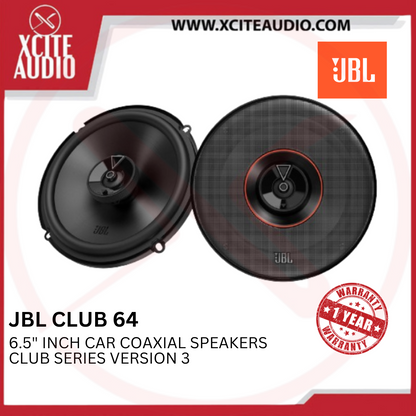 JBL Club 64 Club Series 6.5" 2-Way Coaxial Car Speakers